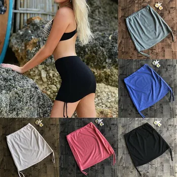 

Fashion Women's Skirt Wrap Swimming Beach Wear Solid Short Bikini Cover Up Skirt 2020 hot new products ins wind Campus Leisure S