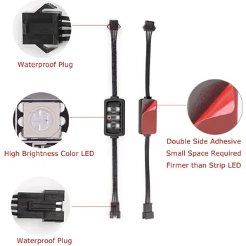 

6 Pods Motorcycle ATV RGB 5050 SMD LED Neon Light Bar Kit Atmosphere Lamp Set Chrome Pods, Each With 6 LEDs 12V 2020 New