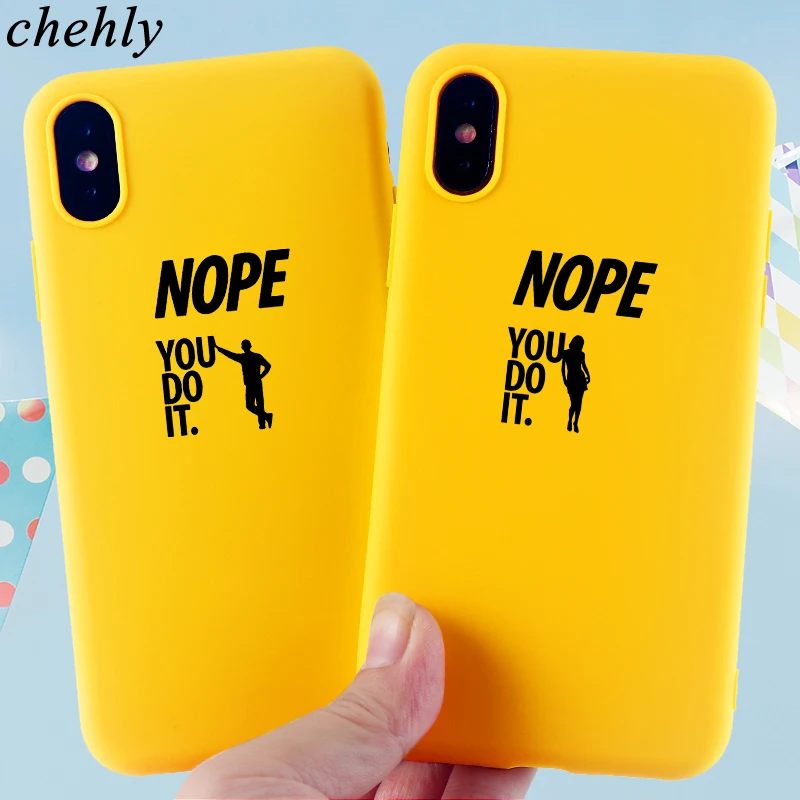 

Funny Nope Phone Case for iPhone X XR XS Max 8 7 6s Plus 11 Pro MAX Panda Cases Soft Silicone Fitted TPU Back Accessories Covers