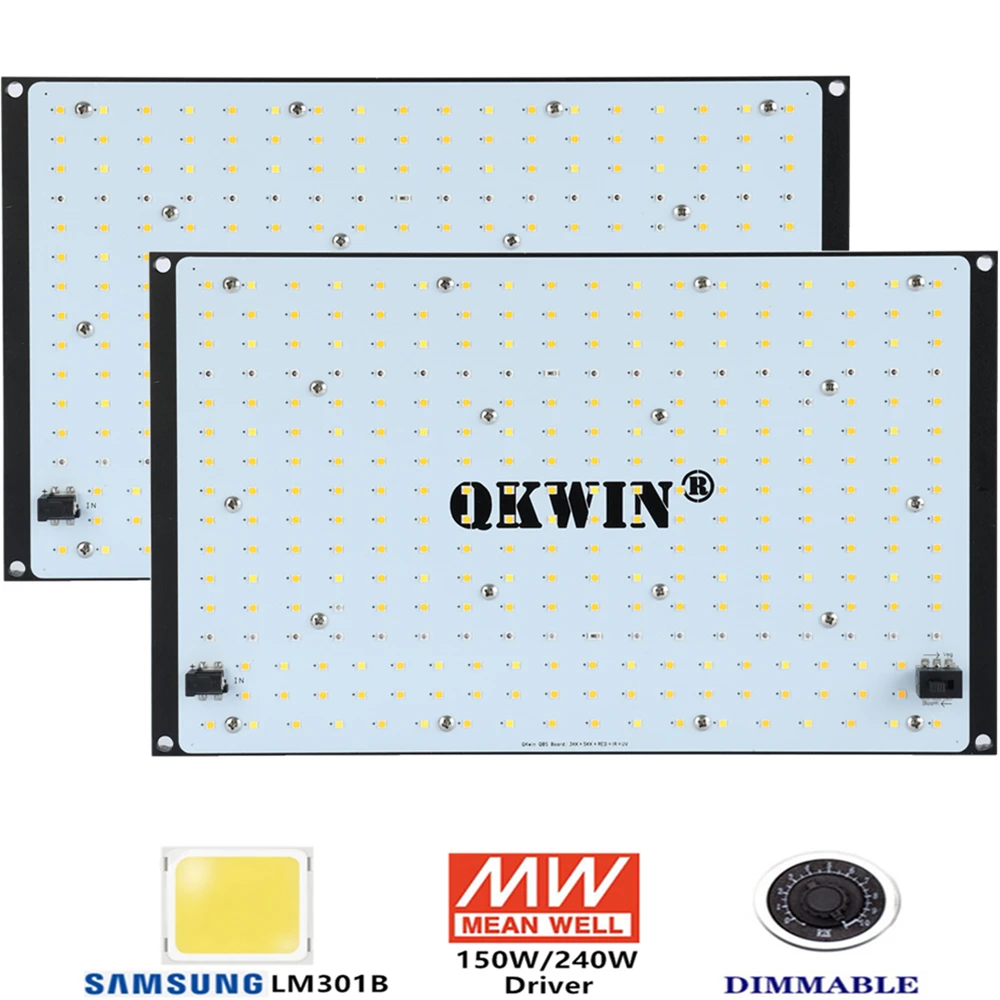 Germania Dropshipping Qb Samsung Lm301B Board Light 240W Full Spectrum Grow Light Led Meanwell Driver Per Piante Veg Blooming