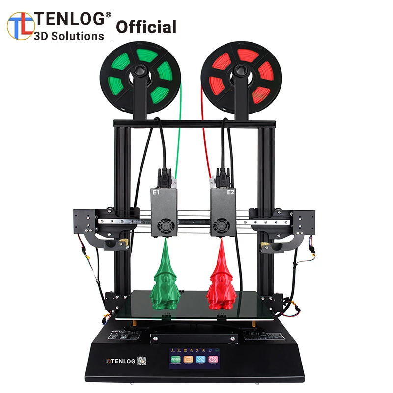 TENLOG 3D Printer TL-D3 PRO With 7pcs TMC2209 Independent Dual BMG Extruder 300 Degree High Temperature Nozzle 600W Power Supply