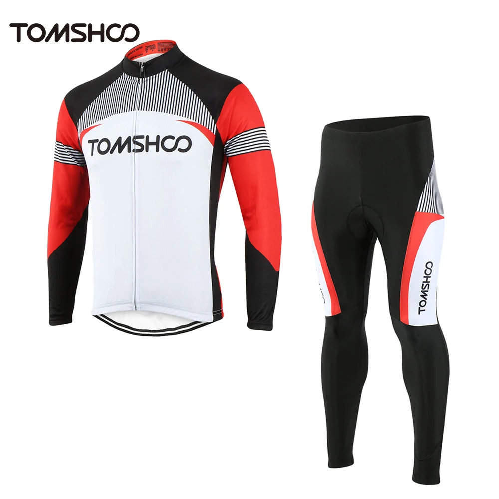 

TOMSHOO Spring Autumn Men Cycling Clothing Set Sportswear Road Mountain Bicycle Bike Outdoor Cycling