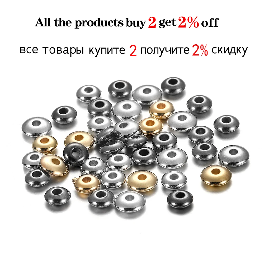 200-400pcs/lot 5 6mm CCB Charm Spacer Beads Wheel Bead Flat Round Loose Beads For DIY Jewelry Making Supplies Accessories