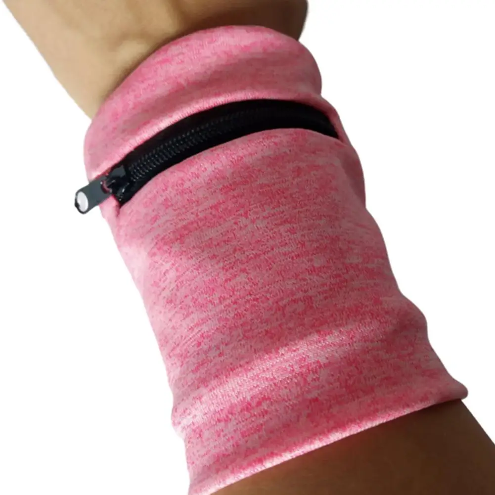 Multifunction Wrist Bag Cycling Running Key Breathable Sweat-absorbent Wallet Wristband With Zipper For Basketball Tennis | Спорт и