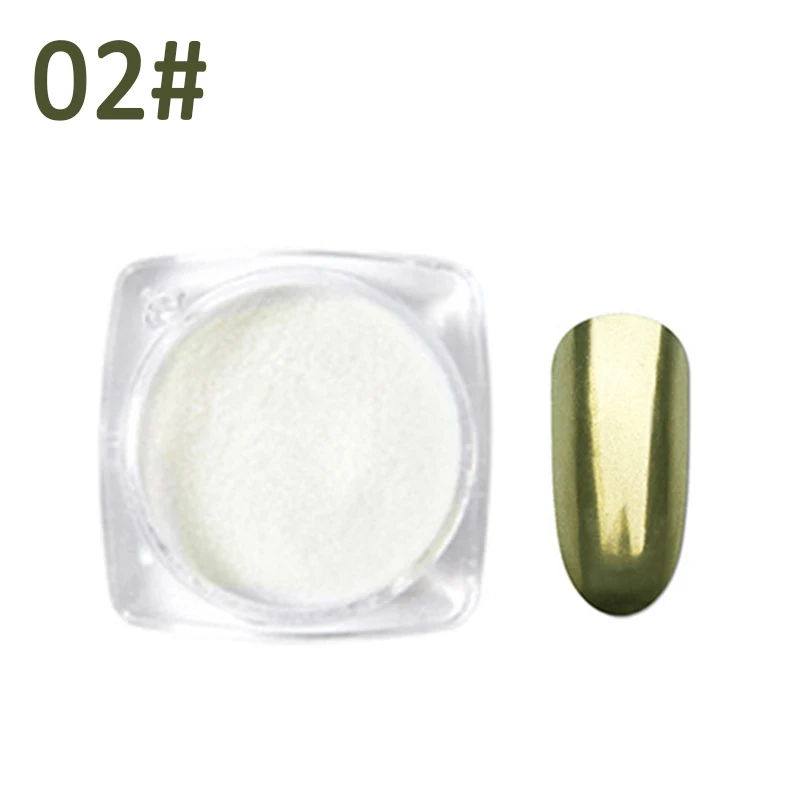 1g Nail Shell Glitter Powder Metallic Color Nail Art UV Gel Polishing Chrome Flakes Pigment Dust Decorations Manicure TSLM1