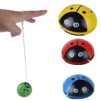

8 Pcs Ladybug Yoyo Balls Outdoor Creative Cartoon Wood Playing Toy Gift for Kids Children