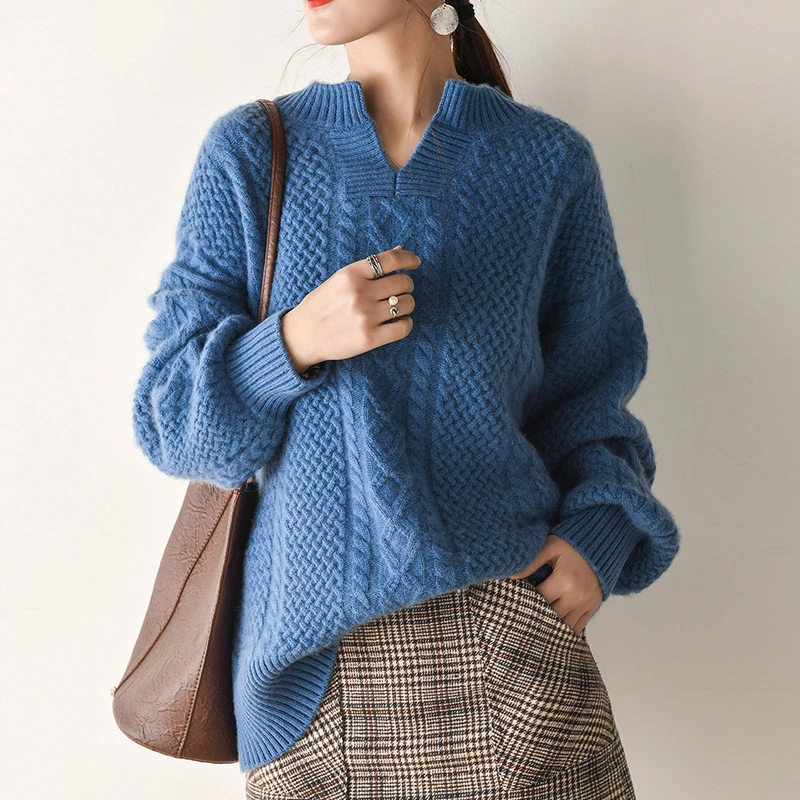 2020 Hot Sale 100% Cashmere Women Sweater Female