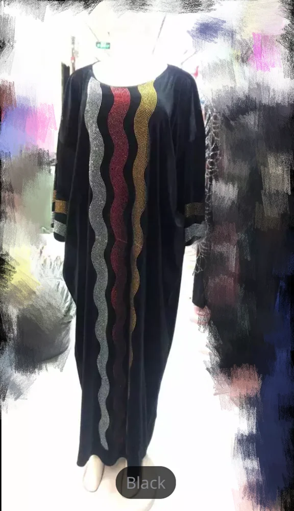 Length:140cm African Dresses For Women Embroidery Africa Dress Dashiki Dress Africaine Femme african wear