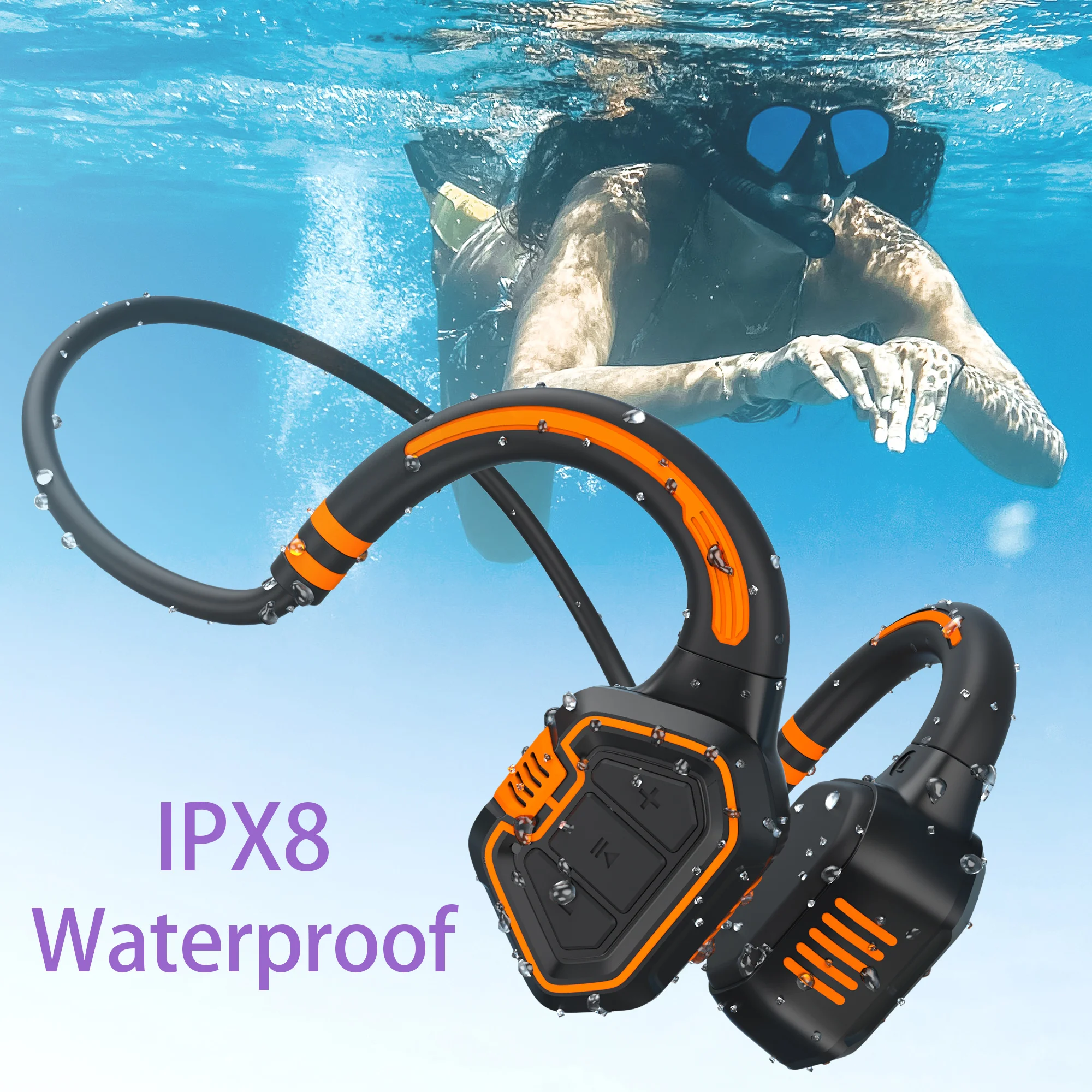 Pentru Xiaomi Huawei căști cu conducție osoasă IPX8 impermeabile căști wireless sport în aer liber alergare căști Bluetooth 5.1_voghion.com