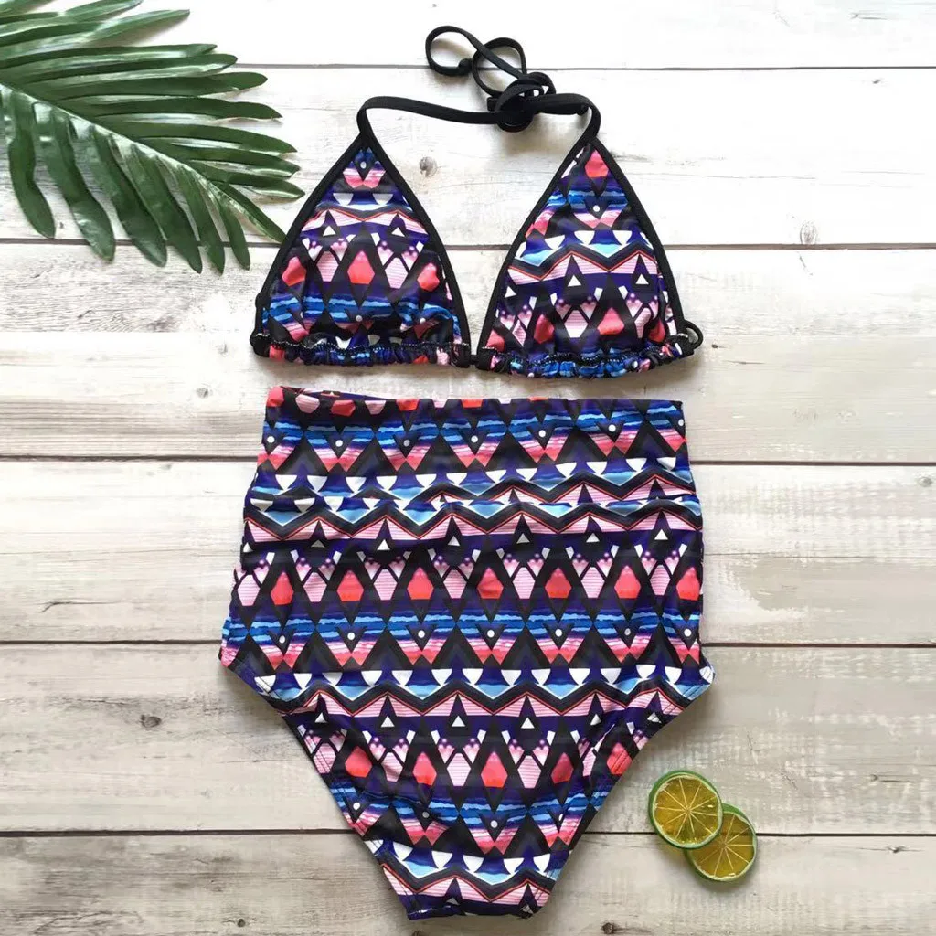 KANCOOLD Bikinis Set Push Up High Waist Printed Bikini Set 2020 Hot Sale Padded Bra Swimsuit Female Beach Swimsuit Beachwear 213