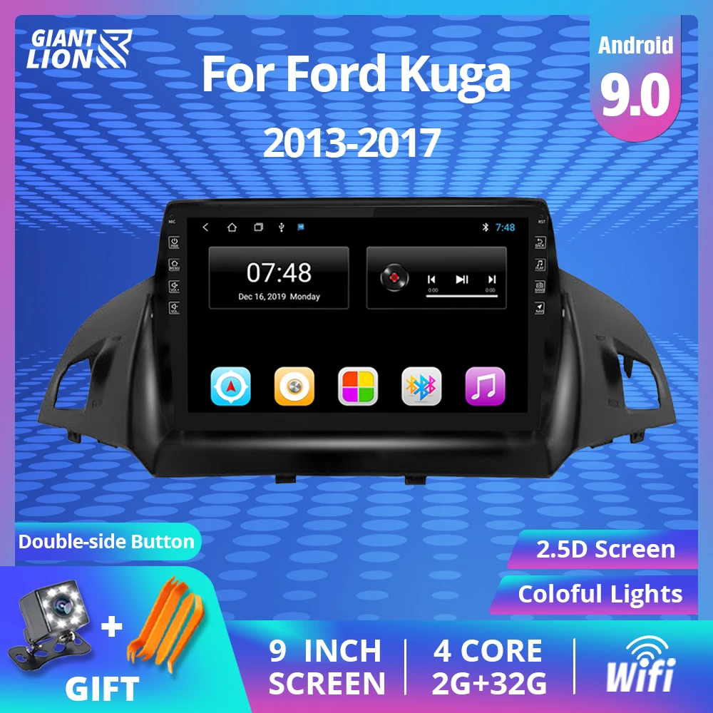 2DIN Android 9 0 автомобильное радио для Ford Kuga Escape 2013 2014 2016 2017 автомобильный