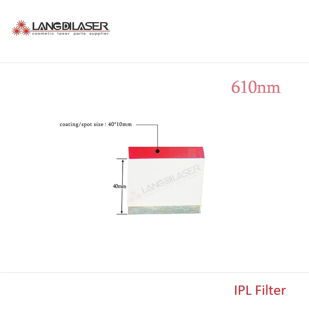 ipl-レーザー光学フィルター、サイズ-40-10-40-スポットサイズ-40-10-波長-610nm-〜-1200nm