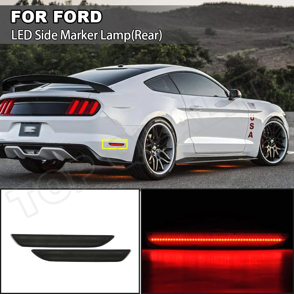 2 шт. светодиодсветильник поворотники для Ford Mustang 2015 2016 2017 2018 2019 | Автомобили и