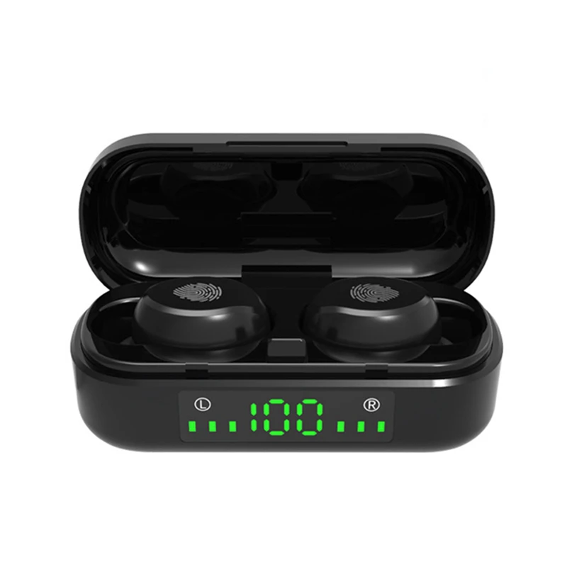 mini version Стерео наушники сенсорные беспроводные Bluetooth 5,0 водонепроницаемые сенсорные светодиодный наушники CVC8.0 наушники с шумоподавлением с микрофоном - Цвет: mini version