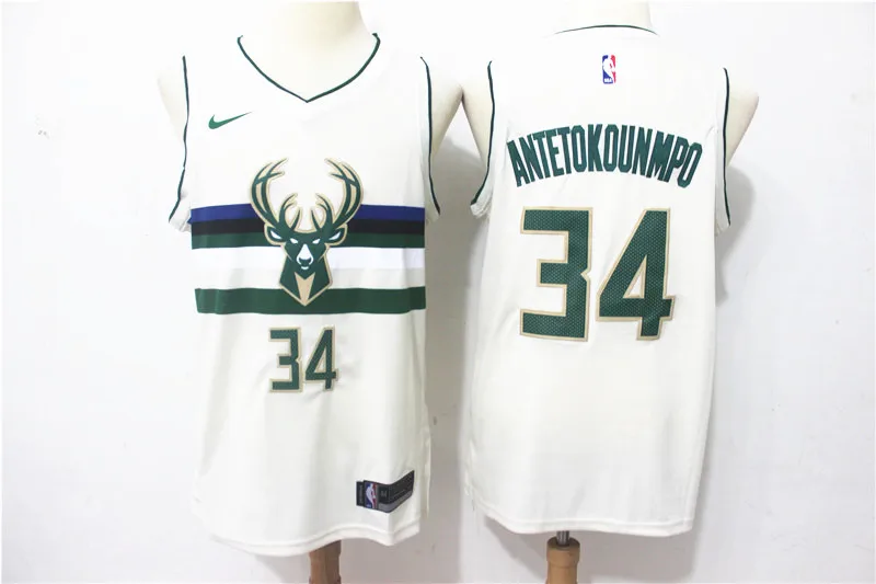 Баскетбольные майки Milwaukee Giannis Antetokounmpo Eric Bledsoe - Цвет: Цвет: желтый