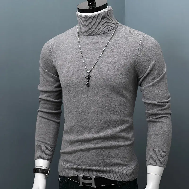 Korea Men Cotton Turtle Neck Turtleneck 