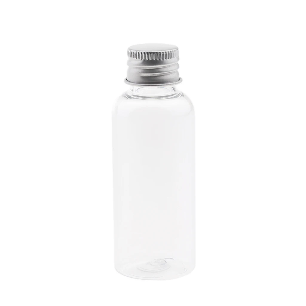 10pcs Clear Liquid Sampling Vials PET Plastic Bottle W/ Screwcap 50ml
