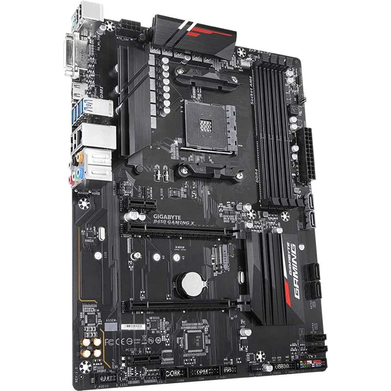 Материнская плата Gigabyte B450 GAMING X Soc-AM4 AMD B450 4xDDR4 ATX AC`97 8ch(7.1) GbLAN RAID+DVI+H