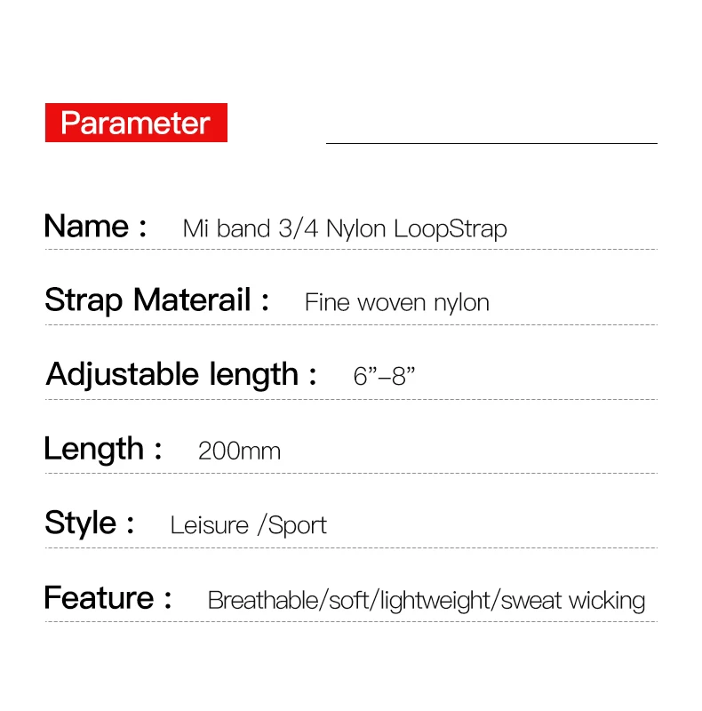 BAPICK Спортивный нейлоновый ремешок для Xiaomi mi, ремешок для Xiaomi mi 4, 3, ремешок для браслета, ремешок для браслета 4, 3, Pulseira, Смарт-часы mi Band 4, ремешок