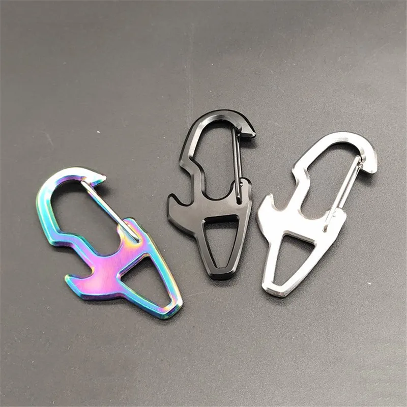 

1pcs Multifunction Mini Hanging Buckle Chain Quick Hook Carabiner Outdoor EDC Tool Keychain TX202