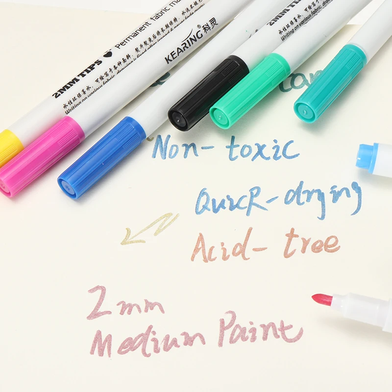 13pcs/set Fabric Marker Pens Permanent Colors For DIY Textile Clothes T- Shirt Shoes - AliExpress