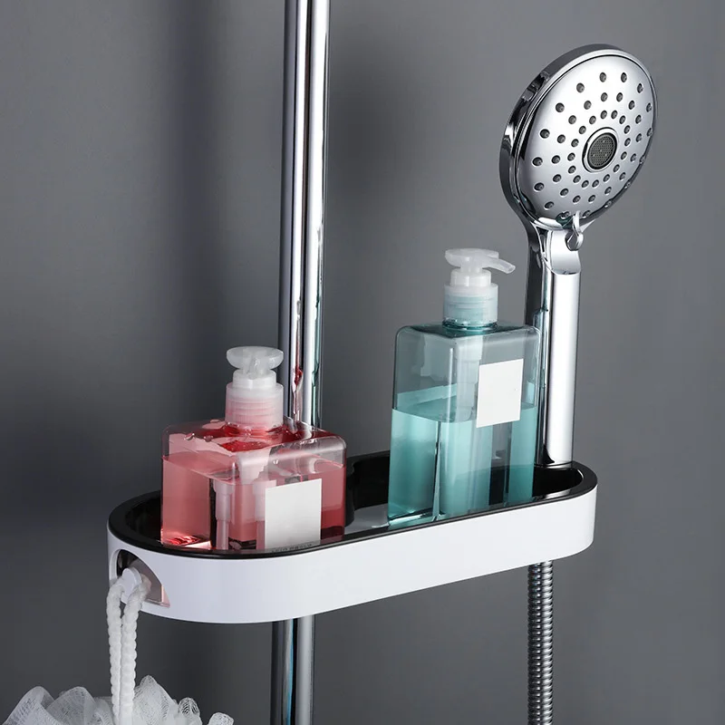 Bathroom Shower Rack Punch Free Tray Holder Sundry Organizer Shelf for Home can CSV