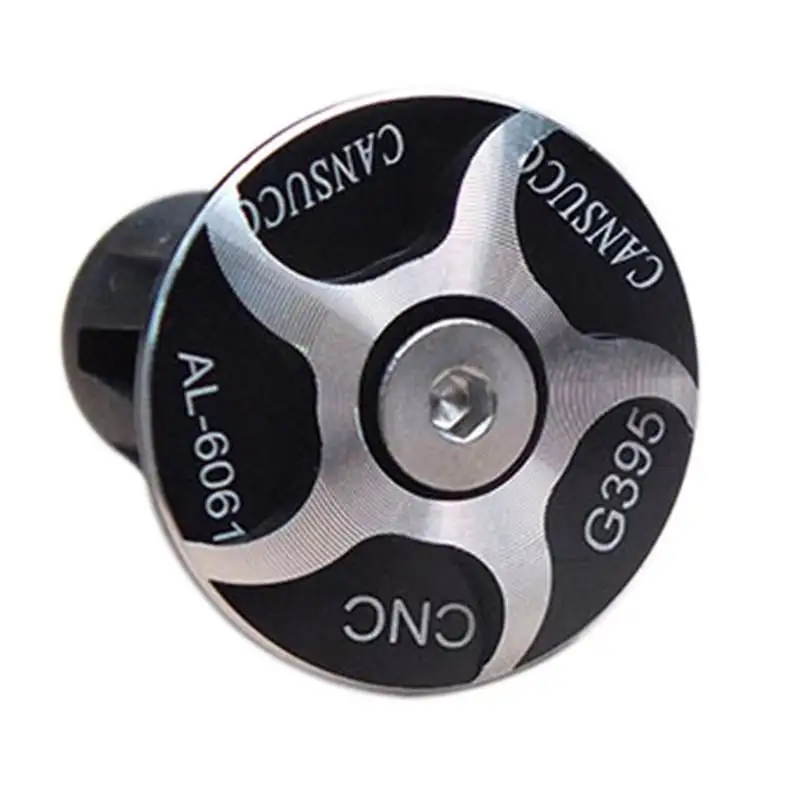 

Bar End Plugs 2 Pack Aluminum MTB Road Bike Handlebar End Plugs Bar End Caps (Black)