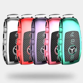 

STARCAR TPUCar Key Cover Case Shell Bag Protective soft For Mercedes Benz 2017 E Class W213 2018 S class Accessories Car styling