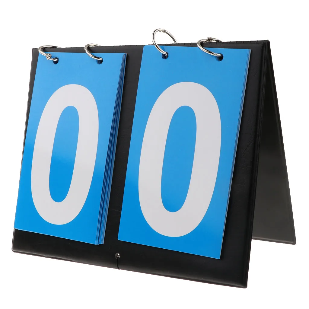 Waterproof Sports 2-Digital Scoreboard Table Top Flip Score Count Board for Basketball, Volleyball