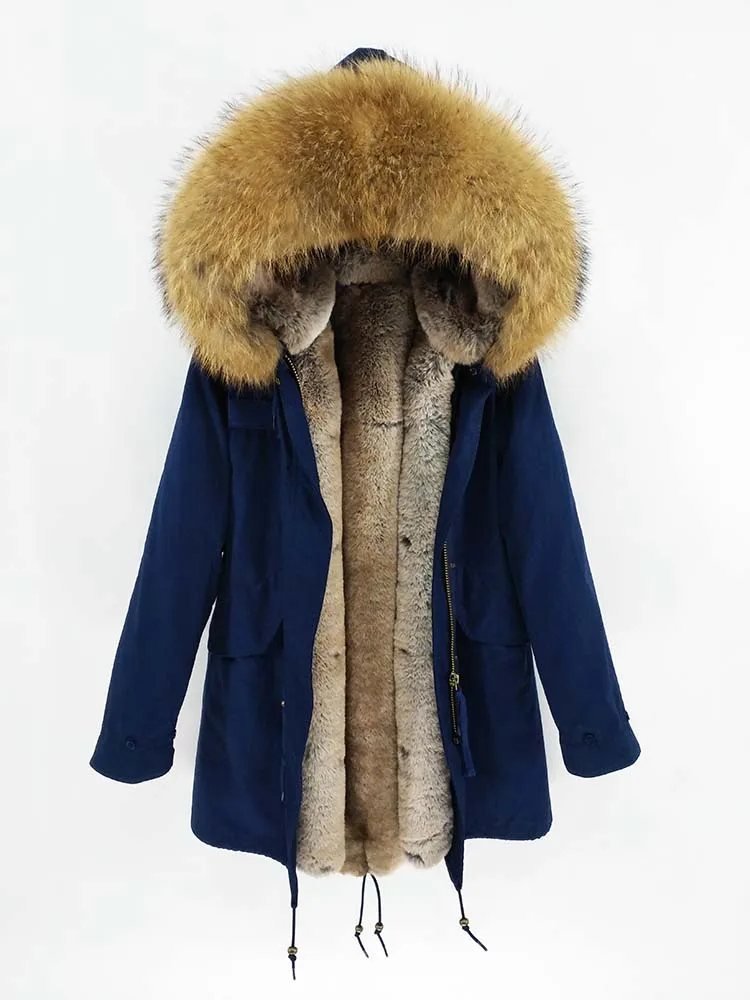 Плюс размер зимняя куртка мужская парка натуральный мех пальто большой натуральный енот меховой капюшон, воротник Толстая теплая верхняя одежда Уличная