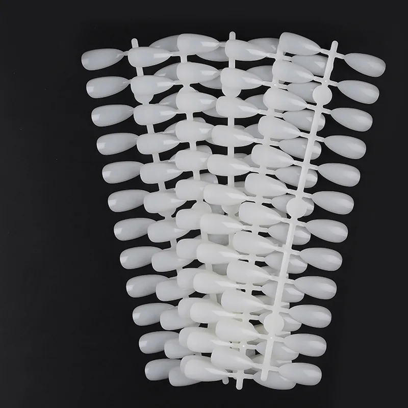 240 Tips-Apricot False Nail For Practice Fake Nails Pattern Drawing Fake Nails Lucid 24tips*10. Color Display Board For Manicure