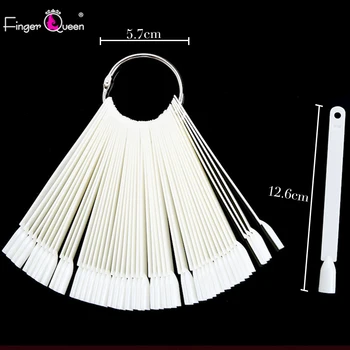 

FingerQueen 1 Set Tips Nail Color Chart Palette Fan-shaped Single Colors Nail Art Practice Design Training Polish Color Card