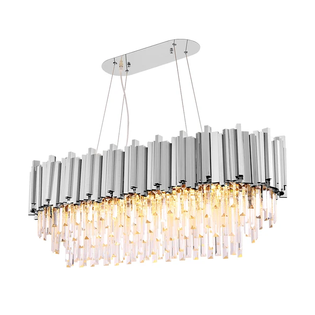 Luxury modern crystal chandelier for dining room oval design 