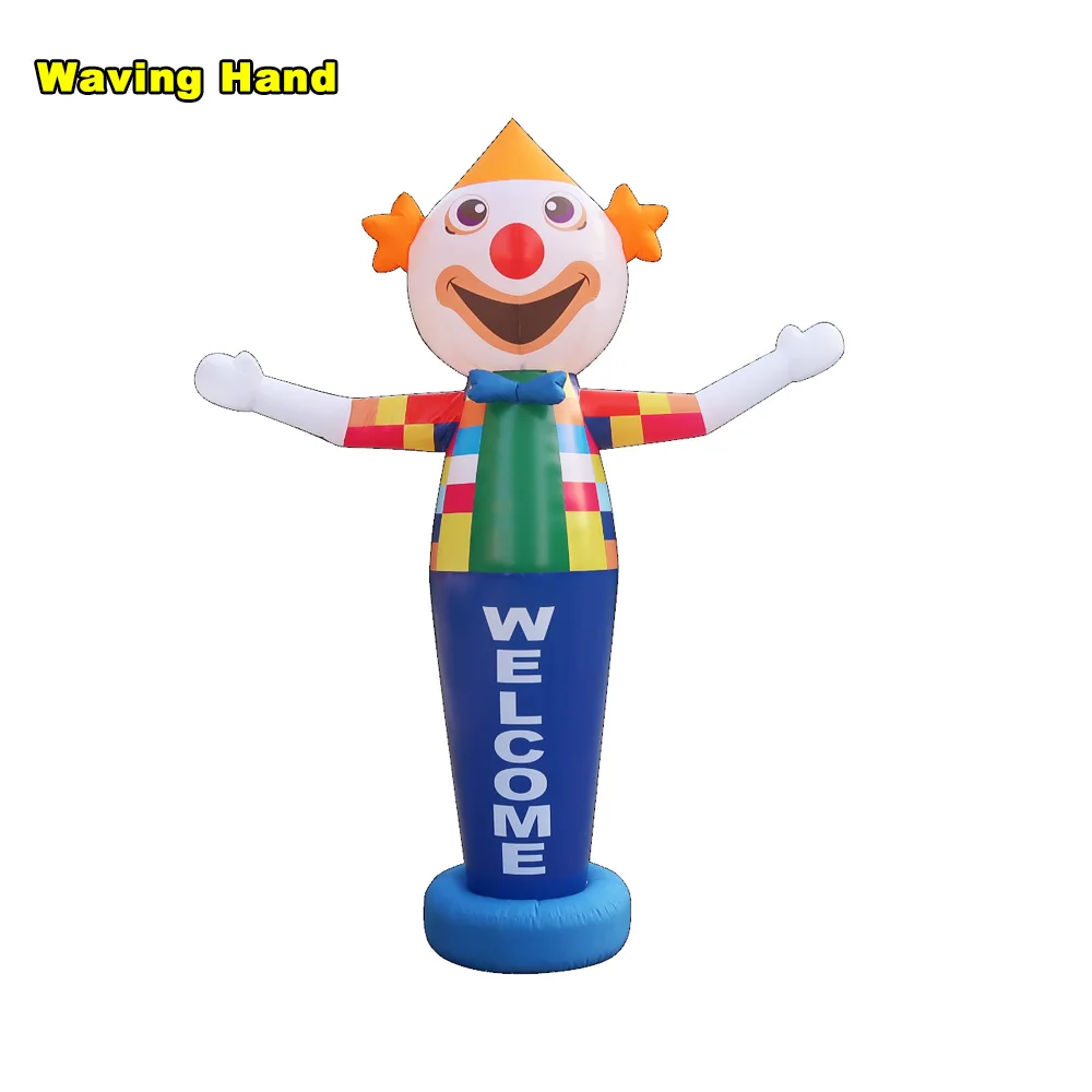 3m Clown Inflatable Sky Air Dancer Waving Hand Character Figure Balloon For Restaurant Advertising Promotion With Custom Logo 6