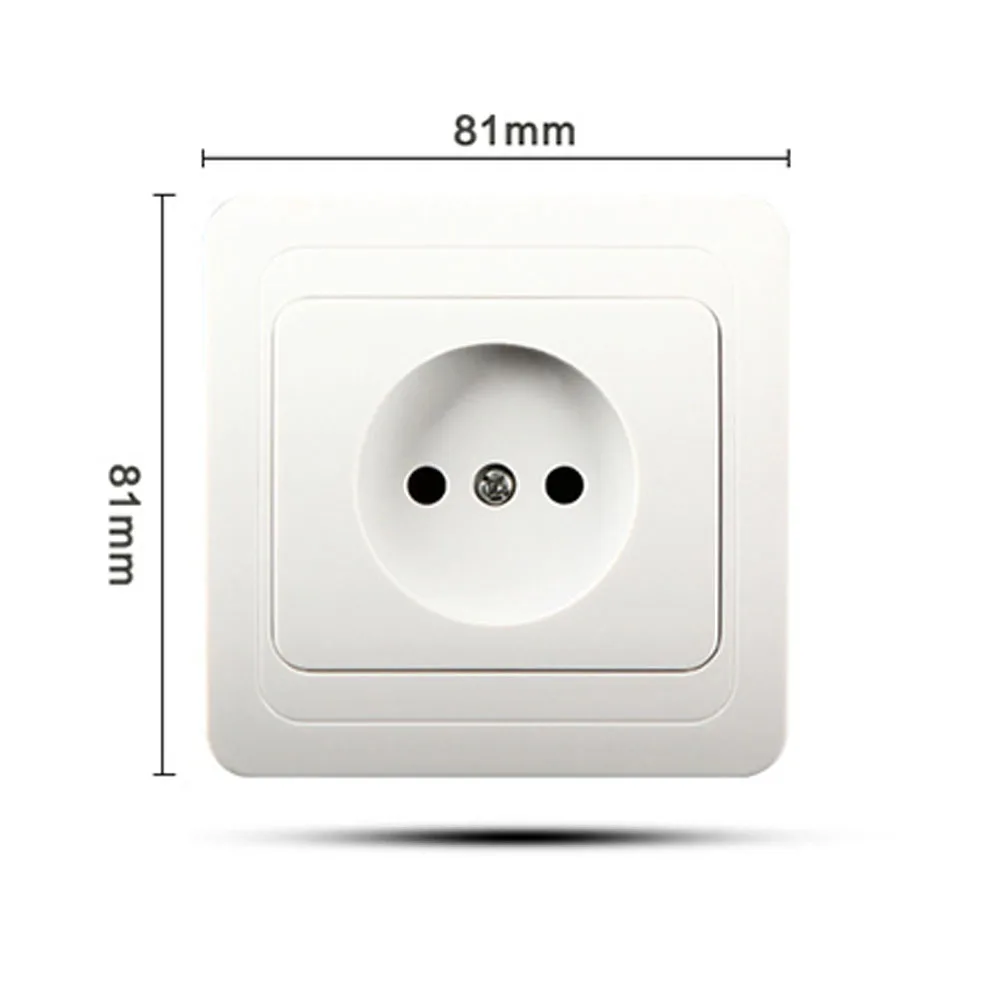 10A 250V ABS Home Fittings Electrical Power Adapter Wall Socket Office Hotel Square EU Plug Connection Accessories Outlet Panel