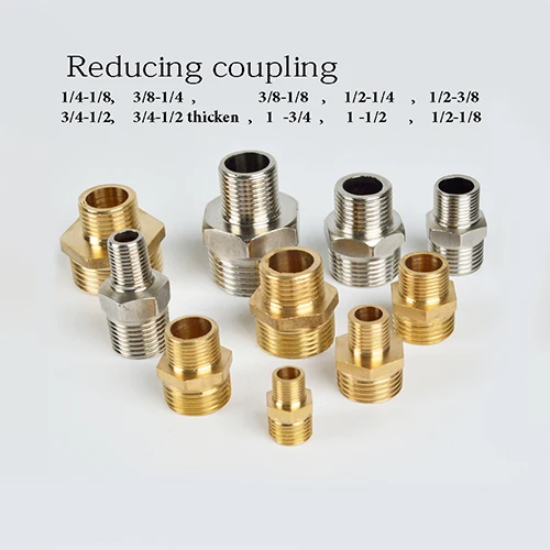 18 14 38 12 34 1 Inch Reducing Coupler Reducer Union Thread Pipe Joint Stainless Steel Tube Connector Changeable Joint