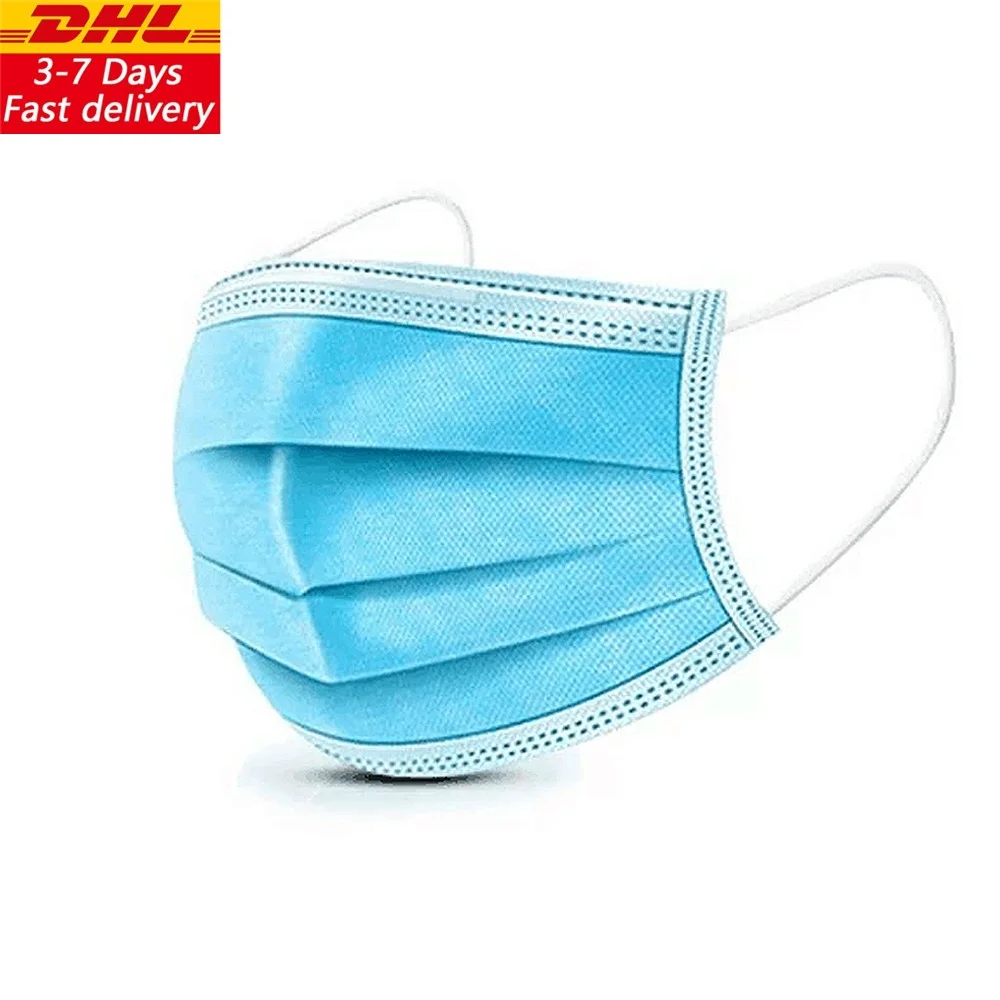 

Mask Face Mask mascherine antivirus 3 PLY Disposable Anti Virus Safely Mask Surgical Mask Earloop Protective Masks Dust