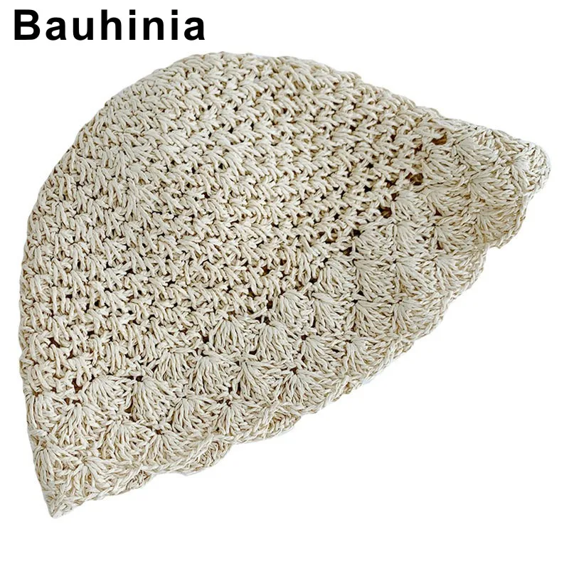 Шляпа от солнца Bauhinia складная плетеная Соломенная Панама с волнистыми боками