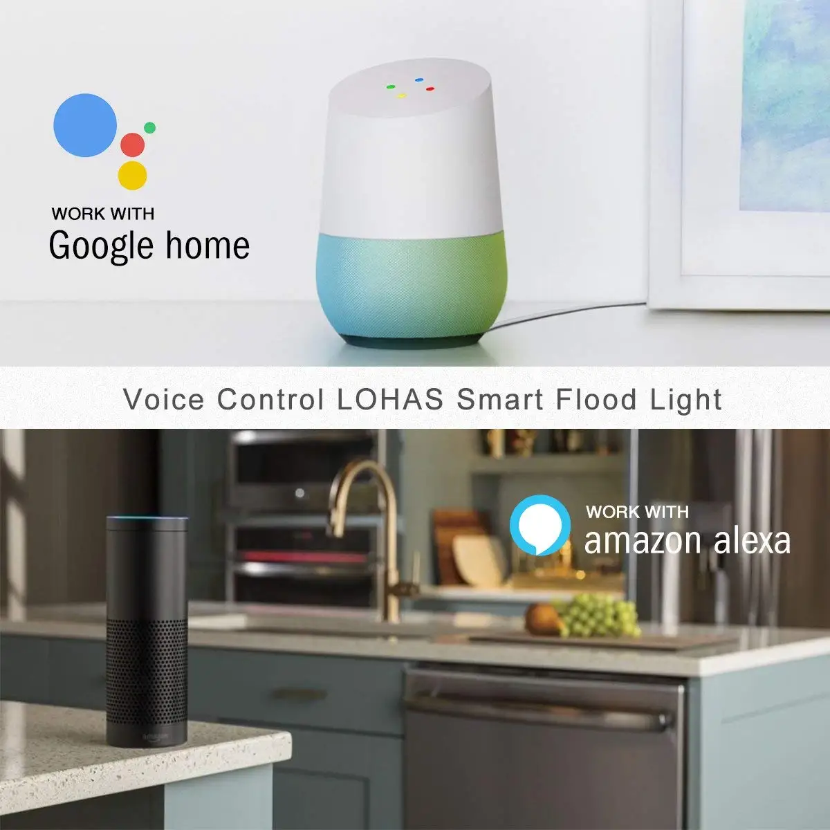 RGB прожексветильник с Wi Fi 20 Вт светодиодный водостойкий IP65 200 Вт|Прожекторы| |