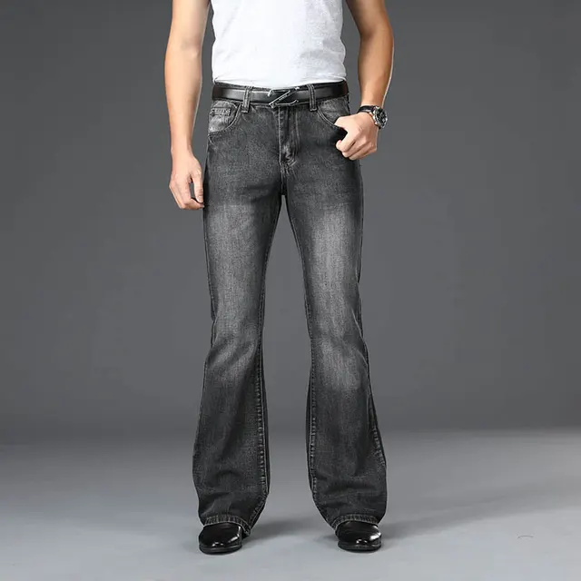 5 Colors Big Flared Jeans Mens Boot Cut 