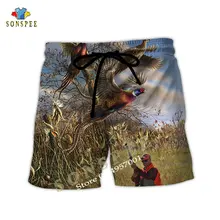 Забавные охотничьи дикие утки шорты с животными летние мужские
