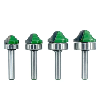 

4Pcs 8Mm Shank Bearing Shank Double Roman Ogee Edging Router Bit Milling Cutter for Wood Wood Line Knife