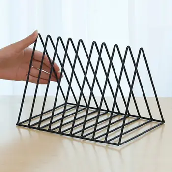 

Iron LP Record Rack Triangle Book Magzine Holder Desk Record Storage Organizer M0XB