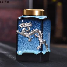 300 мл Фарфоровая коробка для чая, кухонные бутылки для хранения, хранение банка еды, герметичный запах, Прочный Контейнер для чая, кофе, резервуар для хранения чая, банка