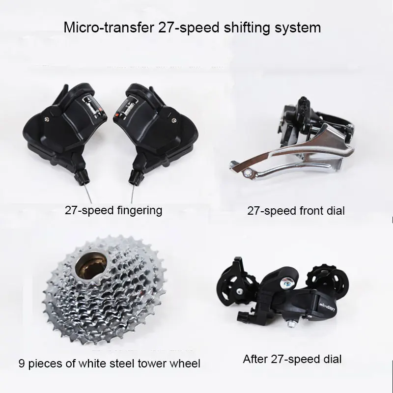 Road Bike 27 Speed Double Disc Brakes for Student Men Women Adult Bicycle