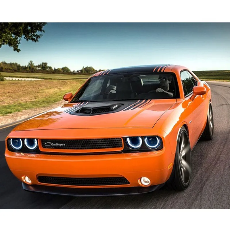 Vland автомобильный Стайлинг светодиодный фары для Dodge налобный фонарь для Challenger 2008- поворотный сигнал с светодиодный последовательный индикатор