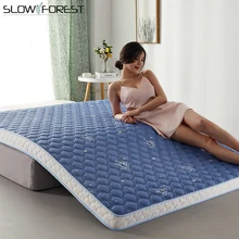 

Thai Latex Aerobic Cotton Filling Mattress Floor Mat Foldable Tatami Cover Bedspreads 4/7cm Thickness King Twin Queen Size