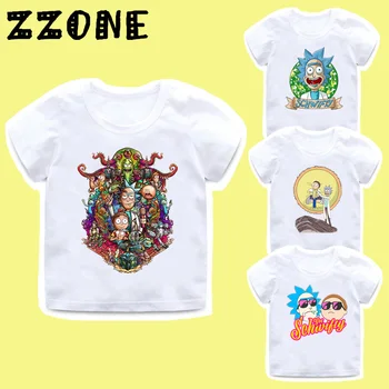 

Boys Girls Rick and Morty Cartoon Print T shirt Kids Funny Clothes Children Summer Short Sleeve Tops Baby T-shirt,HKP005