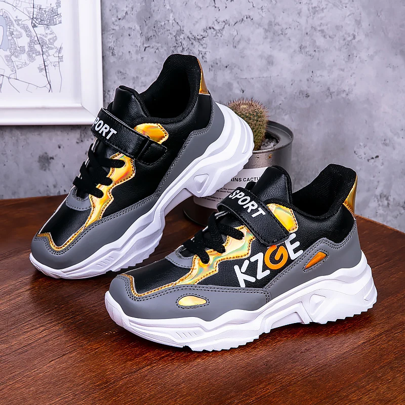 Осень стиль крюк и петля детская беговая Обувь для мальчиков, Сникеры для детей в горошек обувь из искусственной кожи легкие Тренеры