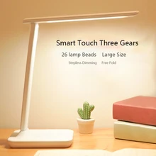 

JUUZNP Simplicity Led Desk Lamp Stepless Dimmable Touch DC5V USB Chargeable Eye-protect Bedside Reading Night Light Table Lamp